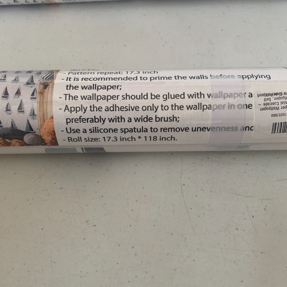 Costal Cascade 3 Rolls Non Woven Self Adhesive Sailboat Wallpaper - Picture 3 of 9